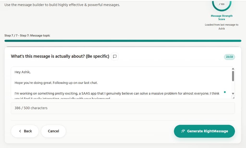 মেসেজ বিল্ডার স্ক্রিনশট, ধাপ 5 এর ৬